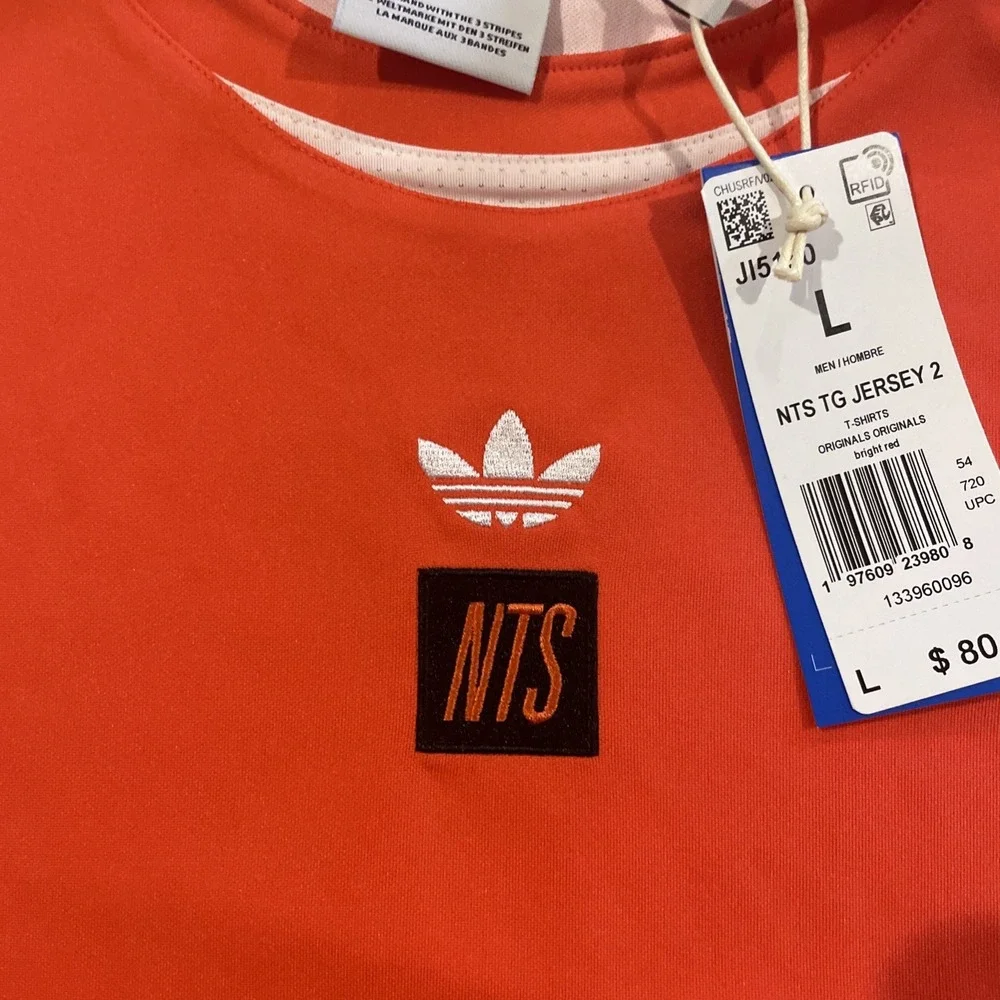 Adidas NTS Radio TG 2‎ Jersey Oversized Men's Size Large Bright Red JI5150 NWT